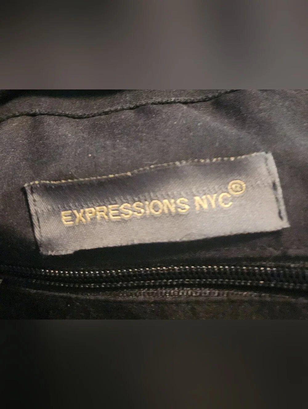 Expressions Nyc Beaded Black & White Tribal Drawstring Backpack
